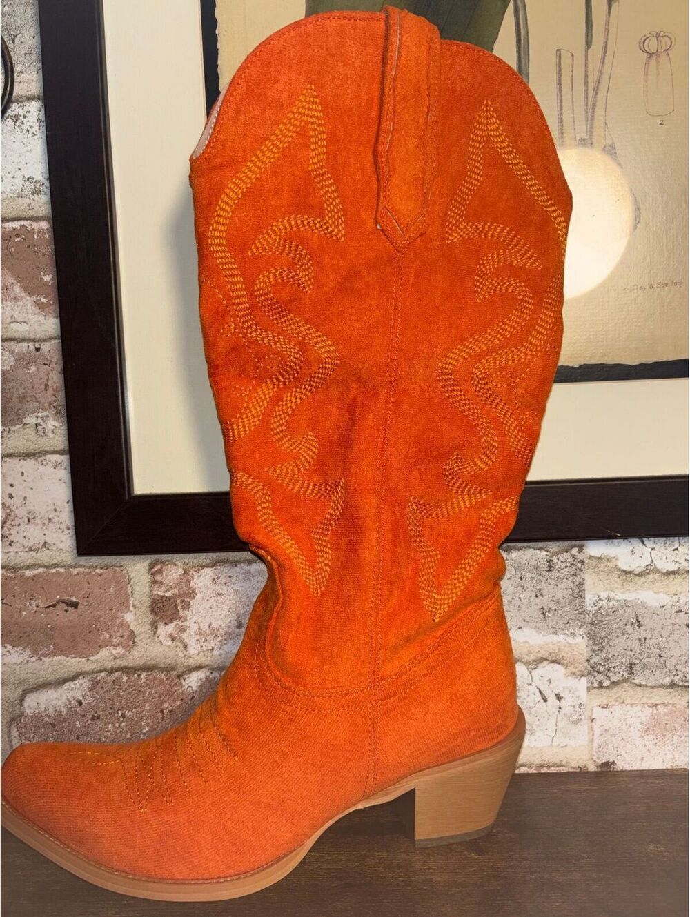 Western Boots in Orange 7